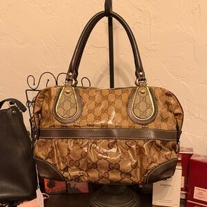 Gucci crystal canvas Brown Monogram Women's Bag